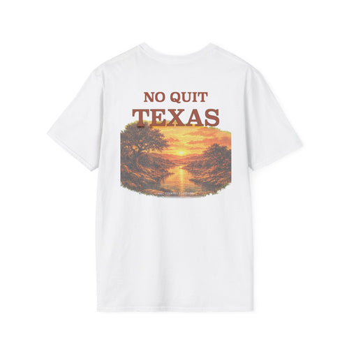 No Quit in Texas Tee back graphic