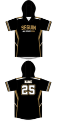 Seguin Champro Black Short-Sleeve Hoodie Top - Custom Batch Preorder