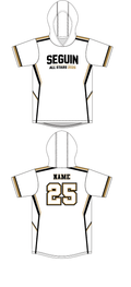 Seguin Champro White Short-Sleeve Hoodie Top - Custom Batch Preorder